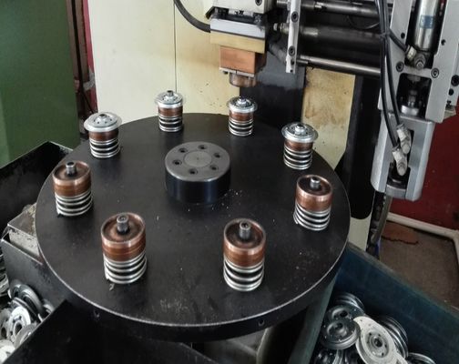 Spot Welding Oil Filter Making Machine Eight Station With Turntable Bottom Plate