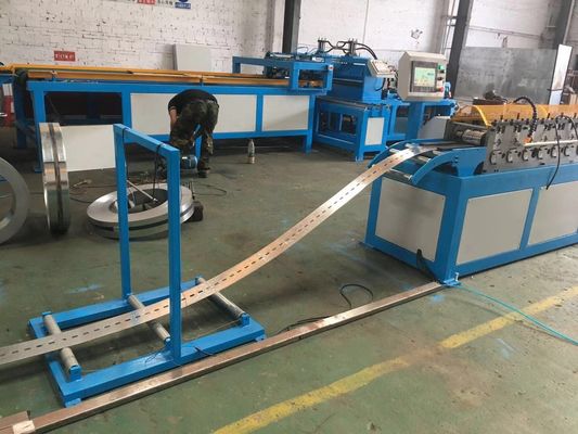 Metal Roof Cold Roll Forming Machine Uncoiler Leveling Notched Cutting Production Line