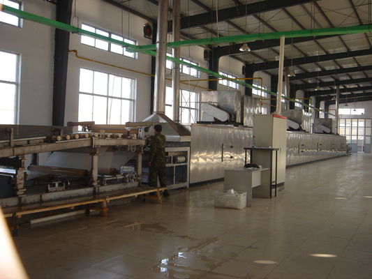 AGM Battery Separator Rockwool Sandwich Panel Production Line , durable continuous sandwich panel line