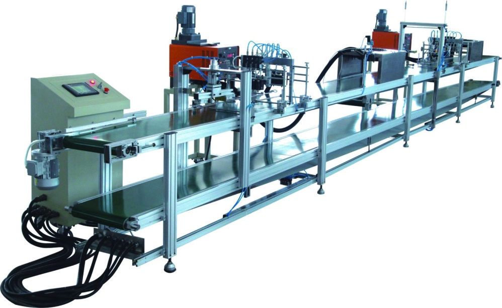 Double Side Gluing Adhesive Applicator Machine , 600kg Car Air Filter Making Machine